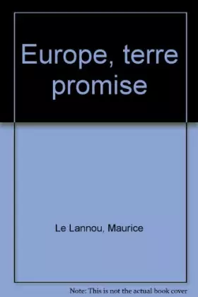 Couverture du produit · Europe, terre promise