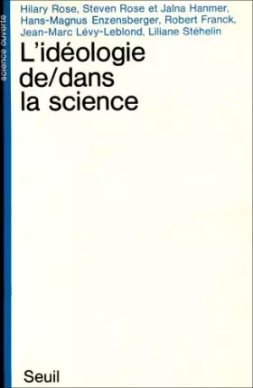 Couverture du produit · L'Idéologie de, dans la science