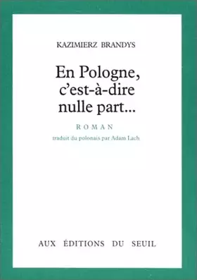 Couverture du produit · En Pologne, c'est à dire nulle part.