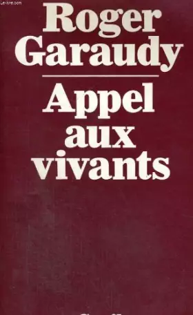Couverture du produit · Appel aux vivants