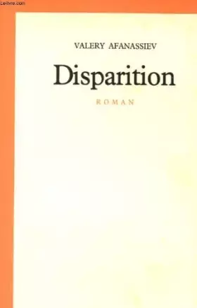 Couverture du produit · La disparition