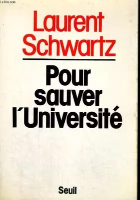 Couverture du produit · Pour sauver l'université