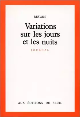 Couverture du produit · Variations sur les jours et les nuits : Journal