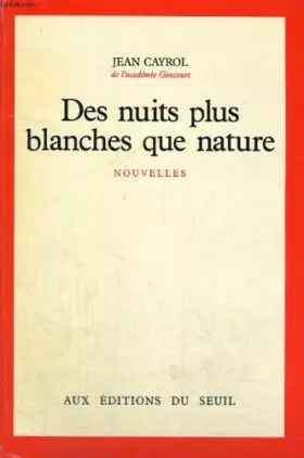 Couverture du produit · Des Nuits plus blanches que nature