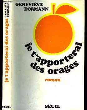 Couverture du produit · Je t'apporterai des orages