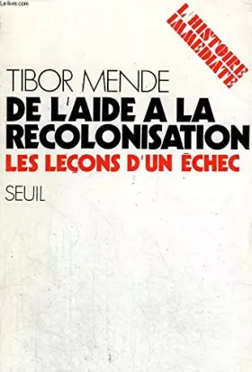Couverture du produit · Aide a la recolonisation (de l')