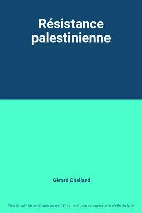 Couverture du produit · Résistance palestinienne