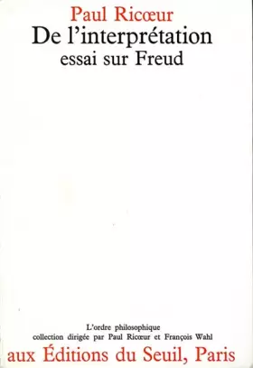 Couverture du produit · De l'interprétation : Essai sur Freud