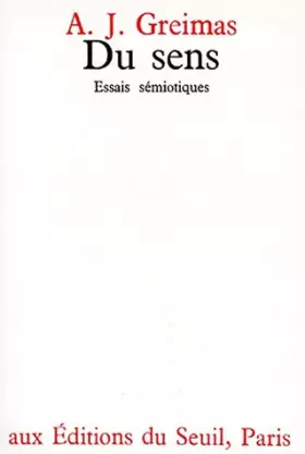 Couverture du produit · Du sens. Essais sémiotiques, tome 1