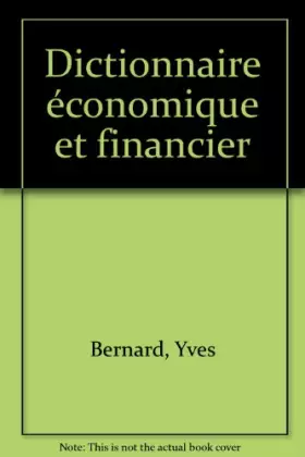 Couverture du produit · Dictionnaire economique et financier