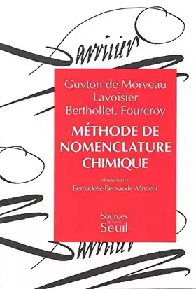 Couverture du produit · Méthode de nomenclature chimique