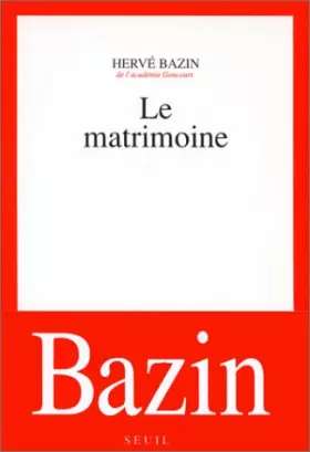 Couverture du produit · Le matrimoine