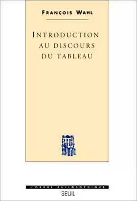 Couverture du produit · Introduction au discours du tableau