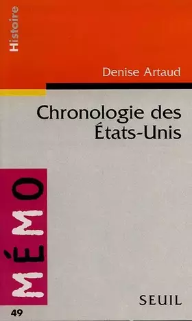 Couverture du produit · Chronologie des Etats-Unis