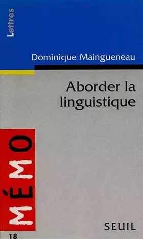 Couverture du produit · Aborder la linguistique