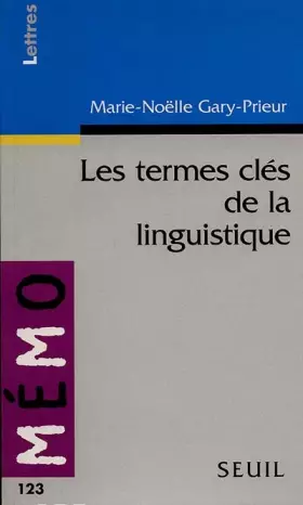 Couverture du produit · Les termes clés de la linguistique