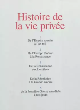 Couverture du produit · Histoire de la vie privée