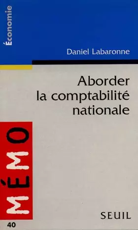 Couverture du produit · Aborder la comptabilité nationale