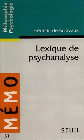 Couverture du produit · Lexique de psychanalyse