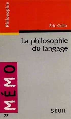 Couverture du produit · La Philosophie du langage