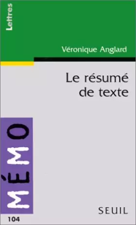 Couverture du produit · Le Résume de texte