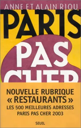 Couverture du produit · Paris pas cher 2003