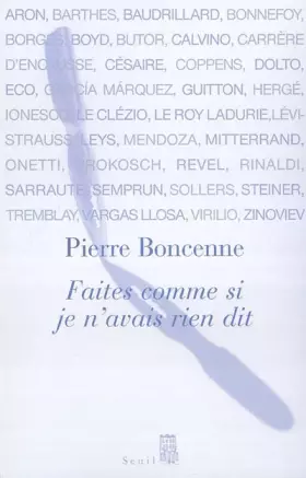 Couverture du produit · Faites comme si je ne vous avais rien dit