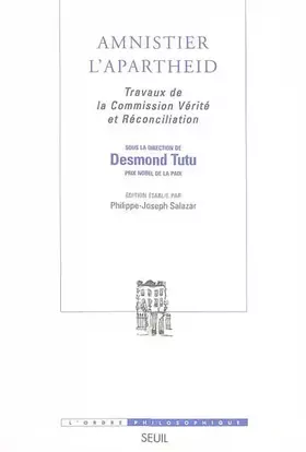 Couverture du produit · Amnistier l'apartheid