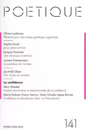 Couverture du produit · Poétique, n° 141