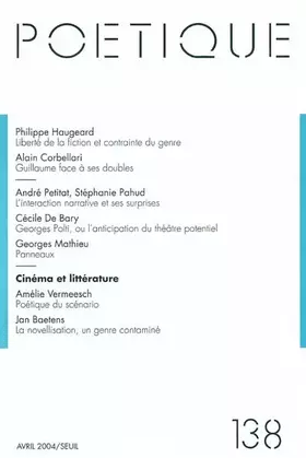 Couverture du produit · Poétique, numéro 138