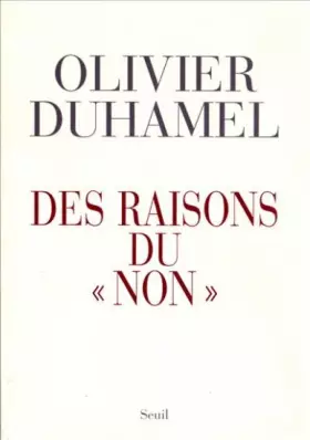 Couverture du produit · Des raisons du "non"