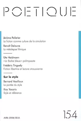 Couverture du produit · Poétique, n°154