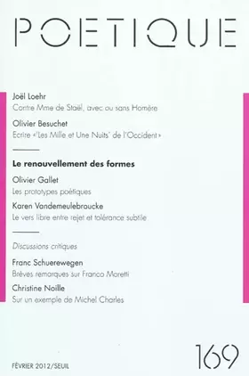 Couverture du produit · Poétique, n°169