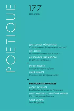 Couverture du produit · Poétique, n° 177