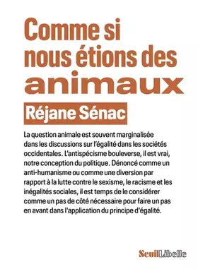 Couverture du produit · Comme si nous étions des animaux