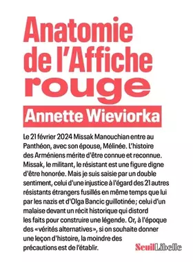 Couverture du produit · Anatomie de l'Affiche rouge