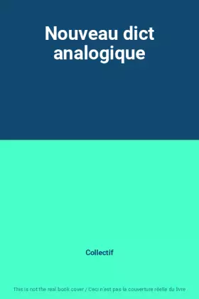 Couverture du produit · Nouveau dict analogique