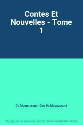 Couverture du produit · Contes Et Nouvelles - Tome 1