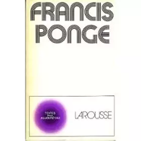 Couverture du produit · Introduction à Francis Ponge