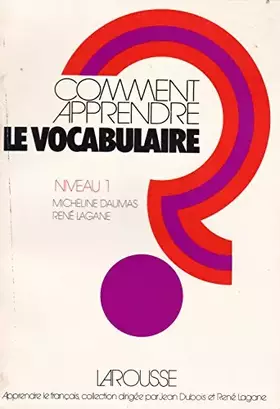 Couverture du produit · Comment apprendre le vocabulaire? Niveau 1