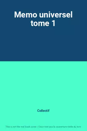 Couverture du produit · Memo universel tome 1