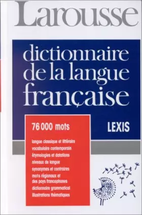 Couverture du produit · DICTIONNAIRE DE LA LANGUE FRANCAISE. Lexis