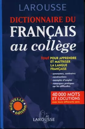 Couverture du produit · Dictionnaire français collège