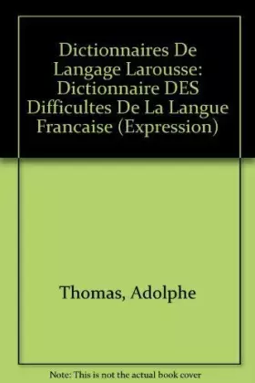 Couverture du produit · Dictionnaire des difficultés de la langue française