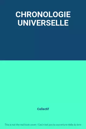 Couverture du produit · CHRONOLOGIE UNIVERSELLE
