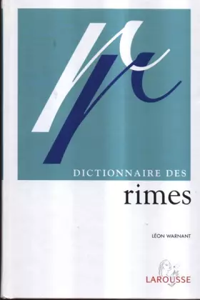 Couverture du produit · Dictionnaire des rimes