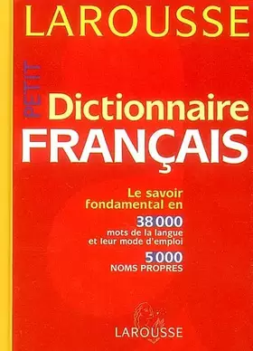 Couverture du produit · Petit dictionnaire Français