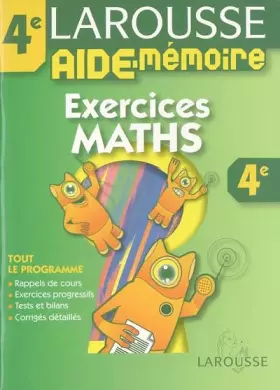 Couverture du produit · Aide-Mémoire : Exercices de maths, 4ème