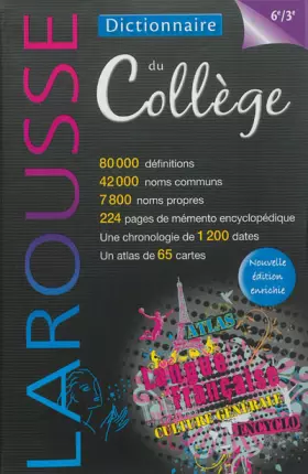 Couverture du produit · Dictionnaire du collège