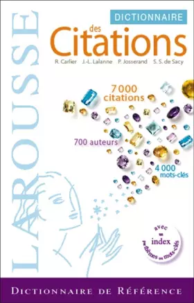 Couverture du produit · Dictionnaire des citations françaises